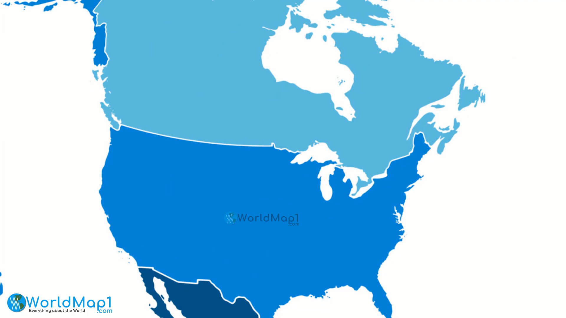 North America Blank Map